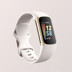 Fitbit Charge 5 Lunar White / Soft Gold Stainless Steel